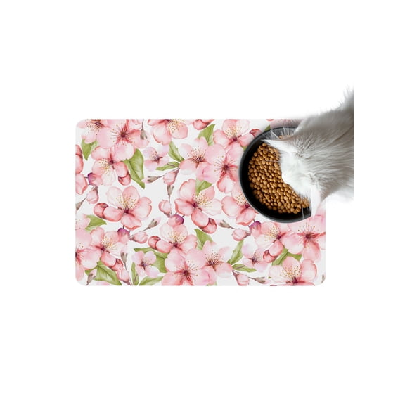 Spring Peach Blossom Doormat Non Slip Diatomaceous Earth Door Mat Absorbent Quick Dry Soft Washable Entrance Rug for Bathroom Laundry Room 24"x36"