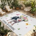 thumbnail image 1 of Spring Pig Outdoor Rug for Patio/Deck/Porch, Non-Slip Large Area Rug 4 x 6 Ft, Butterfly Botanical Floral Summer Indoor Outdoor Rugs Washable Area Rugs, Reversible Camping Rug Carpet Runner, 1 of 8