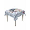 thumbnail image 1 of Spring Pig Table Cloth, Waterproof Tablecloth for Square Tables, Butterfly Botanical Floral Blue Plaid Reusable Washable Fabric Table Cover for Restaurant Kitchen Dining Tables 60"x60", 1 of 9