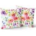 thumbnail image 1 of Spring Pillow Covers 18×18 Inch Set of 2 Colorful Floral Seasonal Decorative Indoor Throw Pillow Covers Cushion Cover for Spring Summer Home Decor Bedroom Living Room Couch Sofa Bed, 1 of 6