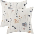 thumbnail image 1 of Spring Pillow Covers 18x18 Inch Set of 2, Watercolor Blue Flower Throw Pillows Summer Spring Decorations Floral Pillowcase Linen Outdoor Decor Farmhouse Cushion Case for Couch Home Living Room, 1 of 6