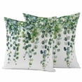 thumbnail image 1 of Spring Pillow Covers 2 Pack Leaves Pillowcase Waterproof Outdoor Throw Pillow Cover for Patio Garden Square Cushion 24”x24”, 1 of 9