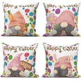 thumbnail image 1 of Spring Pillow Covers 30x30 Set of 4, Bunny Rabbit Easter Decorations Pillow Covers Farmhouse Gnomes Throw Pillows Cover Eggs Holiday Throw Cushion Case for Home Sofa Couch Car Bedroom Outdoor, 1 of 6