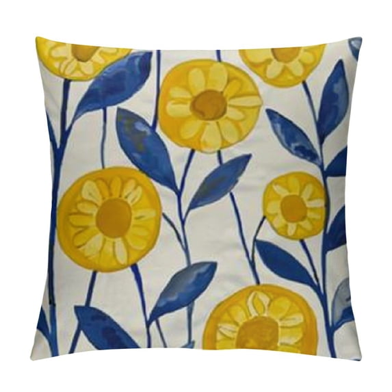 Spring Pillow Covers Rustic Art Flower Decorative Throw Pillow Cases Outdoor Farmhouse Decor Square Cushion Cover for Sofa Couch Bed