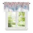 thumbnail image 1 of Spring Pink Flowers Window Valance for Kitchen, Watercolor Cherry Floral Rod Pocket Short Curtain for Small Windows, Light Filtering Decorative Valance, 42 x 18 Inch, 1 of 9