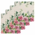 thumbnail image 1 of Spring Pink Roses Kitchen Dish Towels for Drying Dishes Set of 4, Pastoral Eucalyptus Leaves Rustic Burlap Waffle Weave Microfiber Hand Tea Bathroom Towels Quick Dry & Absorbent Towel 12x12, 1 of 7