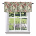 thumbnail image 1 of Spring Pink Roses Valance Curtain for Windows Flowers Retro Countryside Rod Pocket Curtain Valances Short Window Treatments Panels for Kitchen Bathroom Laundry Room Basement 54 x 18 Inch, 1 of 9