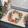 thumbnail image 1 of Spring Plant Front Door Rugs 2x3 ft Red Circle Flower Linen Texture Small Rug for Entryway Non Slip Washable Bathroom Door Mat Absorbent Floor Mat for Indoor Entrance, 1 of 9