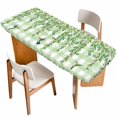 thumbnail image 1 of Spring Plants Table Cloths for 8 Foot Rectangle Tables, Watercolor Birds Leaves Flowers Green Plaid Patio Waterproof Elastic Fitted Tablecloths, Washable Rectangular Table Cover for Camping, 1 of 8