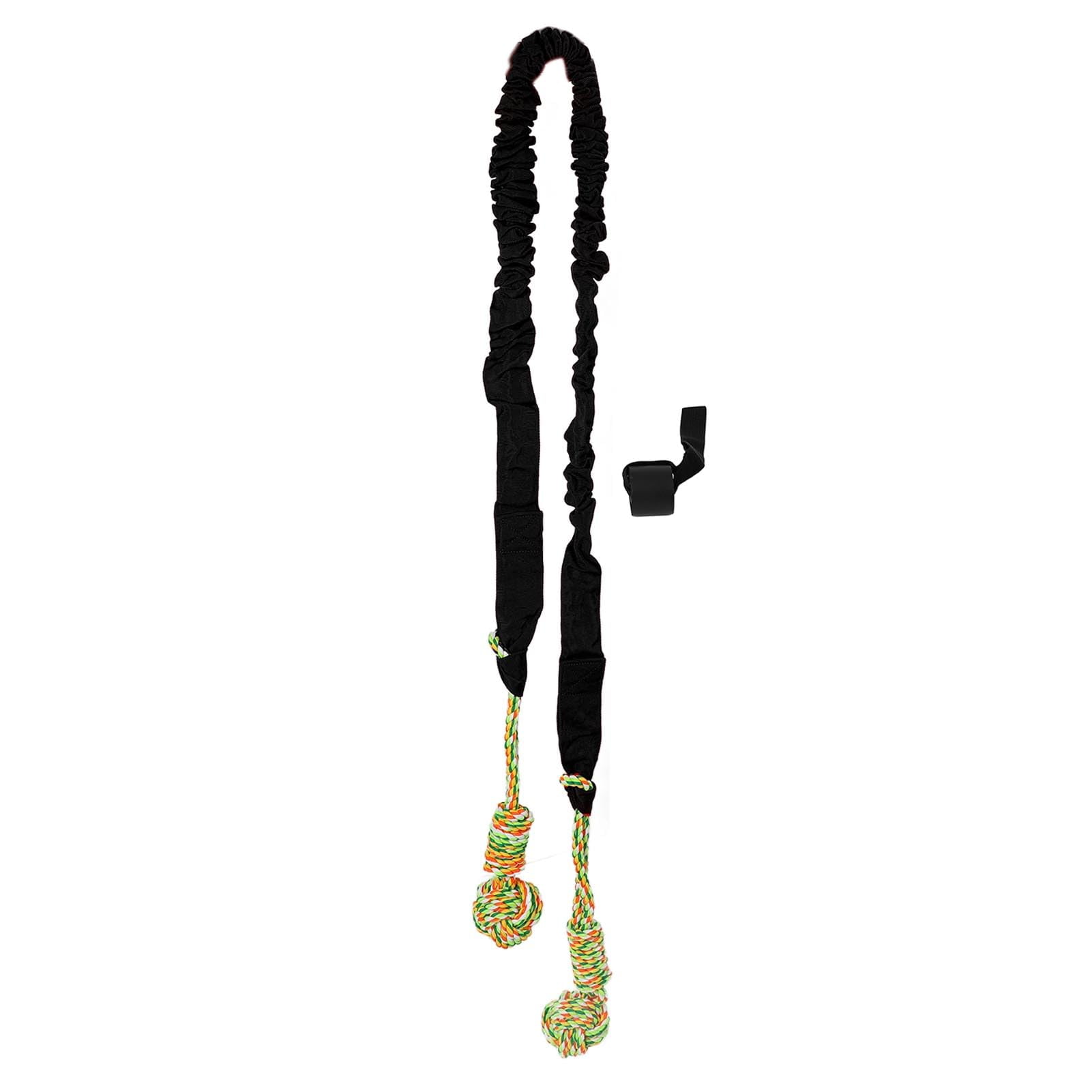 Spring Pole Dog Rope Outdoor Tug of War Toy for Pitbull Medium to Large Dogs Bungee Hanging Exercise Ropes Muscle Builder Interactive Toys black (Door Hanging Style)