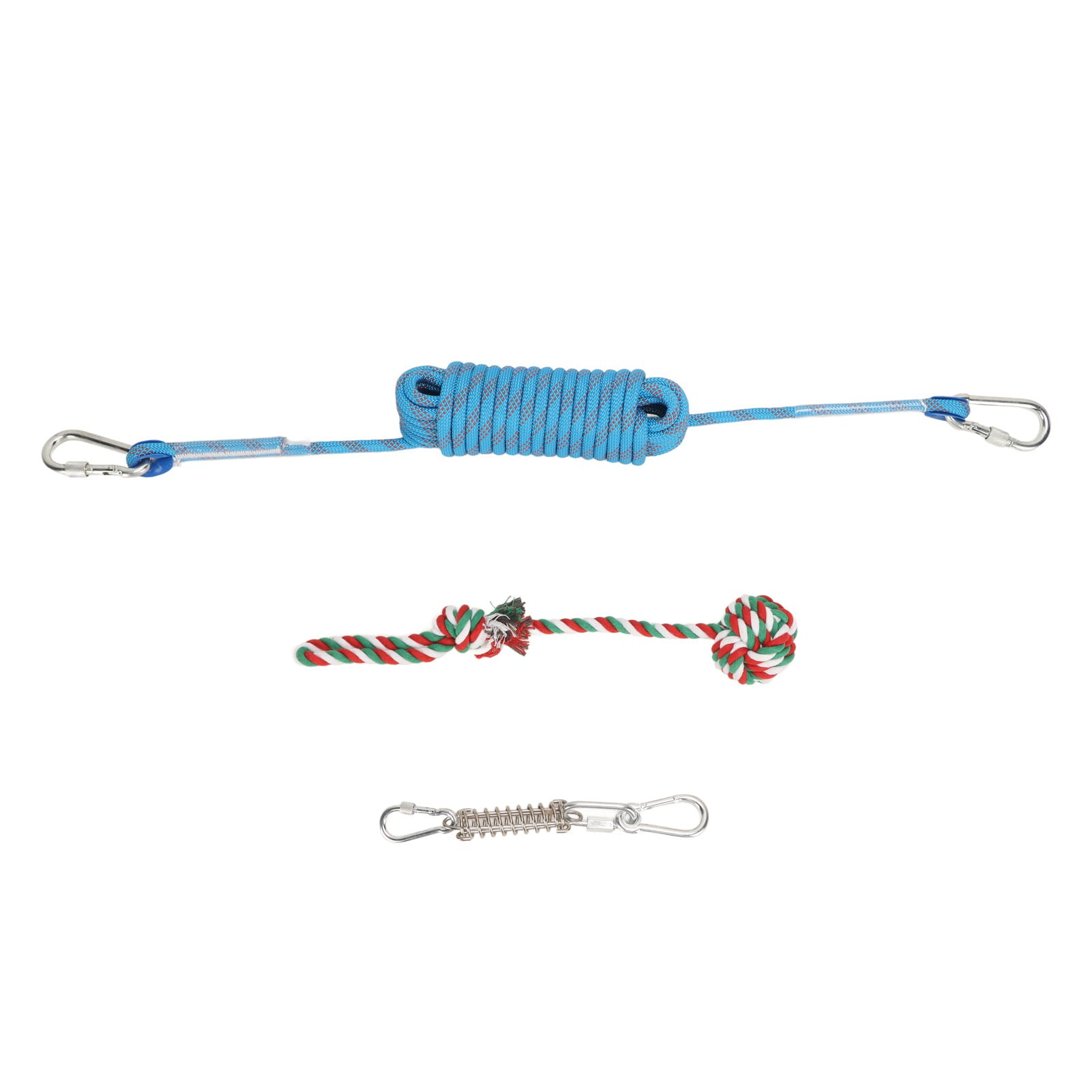 Spring Pole Dog Rope Toys 32.8ft Stainless Steel Adjustable Height ...