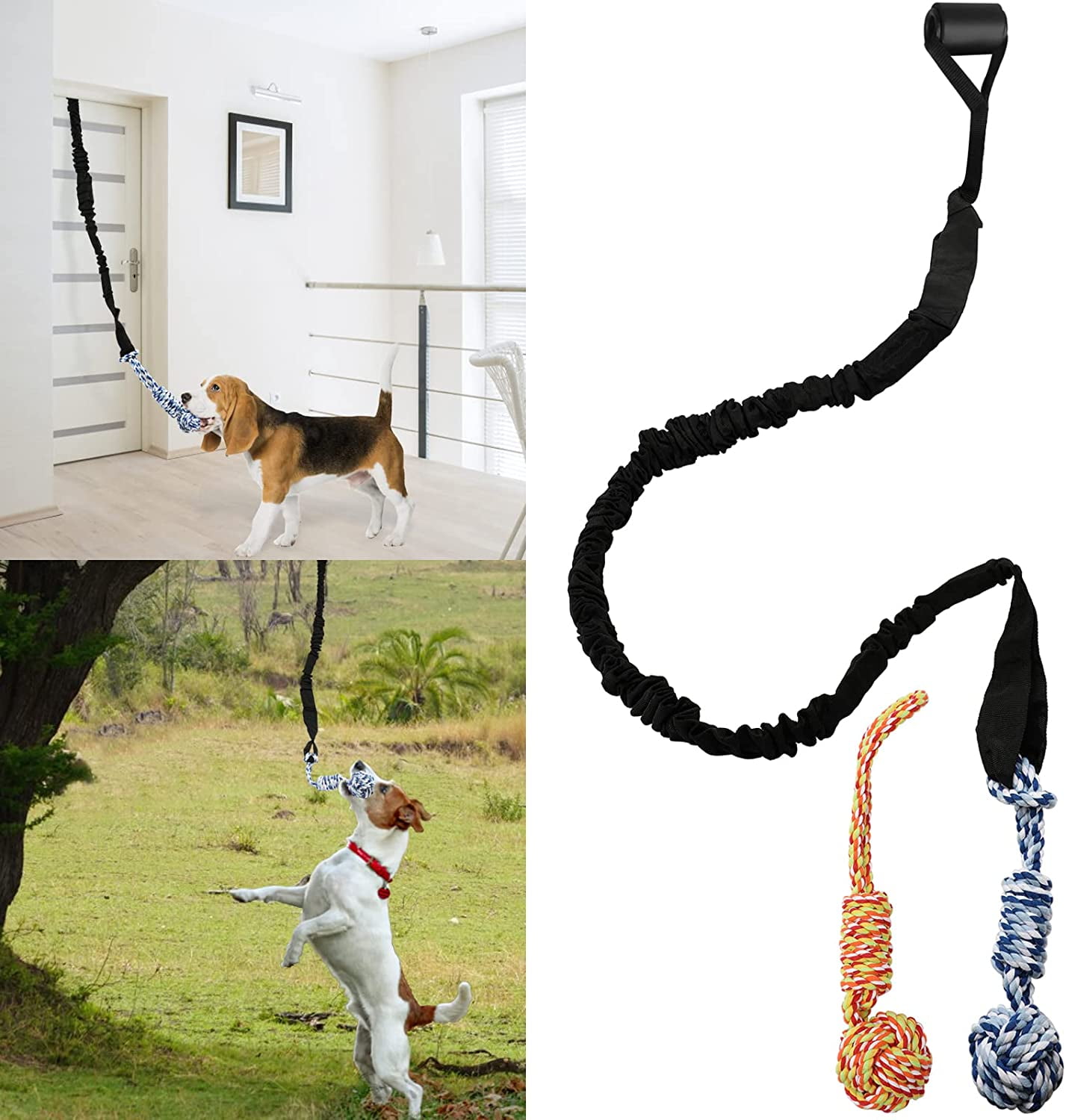 Spring Pole Dog Rope Toys Outdoor
