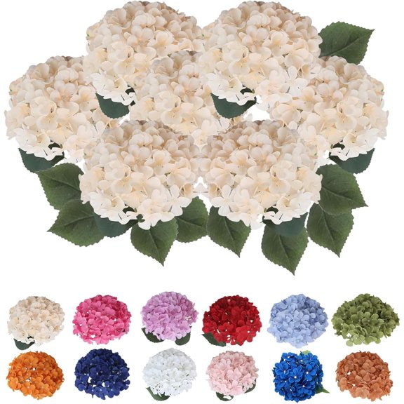 Spring Porch Refresh Hydrangea (1Pack 7 Bunchs), Odorless, UV Protected, 630 Small Flowers Per Stem, Artificial Outdoor Flowers for Decorating Courtyards, Corridors and Porches