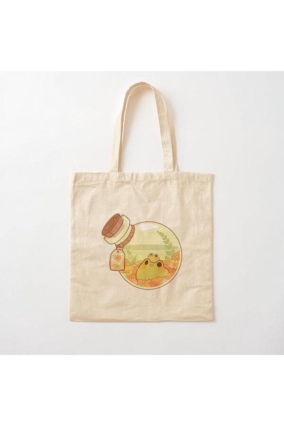 Spring Potion Canvas Tote Bags, Reusable Shopping Bag