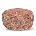 thumbnail image 1 of Spring Pouf Cover with Zipper, Traditional Bohemian Style Flower Pattern and Swirly Leaves Petals, Soft Decorative Fabric Unstuffed Case, 30" W X 17.3" L, Burgundy Orange and White, by Ambesonne, 1 of 3
