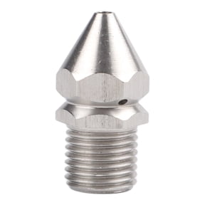Spring Pressure Washer Drain Sewer Cleaning Jetters Nozzle 4 Jet 1/4 Male Stainless LU