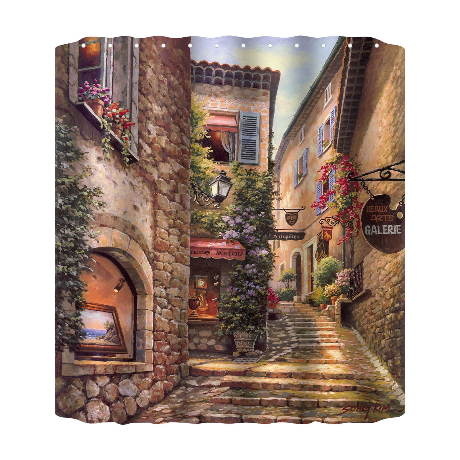 Spring Primitive Shower Curtains with Matching Curtain Non Transparent