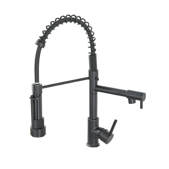 Spring Pull Down Kitchen Sink Faucet, 360 Degree Rotation Stream Sprayer Nozzle Kitchen Sink, Hot Cold Taps Hot & Cold Water Mixer