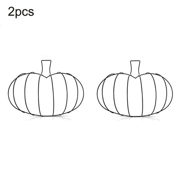 Spring Pumpkin Wreath Form Metal Wire Frame for Fall Decor Halloween Front Door Hanging