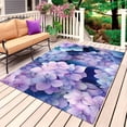 thumbnail image 1 of Spring Purple Hydrangea Outdoor Rug 3x5 Ft, Non Slip Washable Area Rug, Country Flowers Garden Plants Patio Rugs Carpet Runner, Large Floor Mat for Indoor/Outdoor Deck Porch Camping, 1 of 8