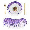 thumbnail image 1 of Spring Purple Wisteria Flowers Round 15 Inch Placemats Set of 8, Rustic Floral Branches HeatResistant Non Slip Place Mats for Dining Table, Wipeable Braided Kitchen Table Mats for Housewarming, 1 of 9