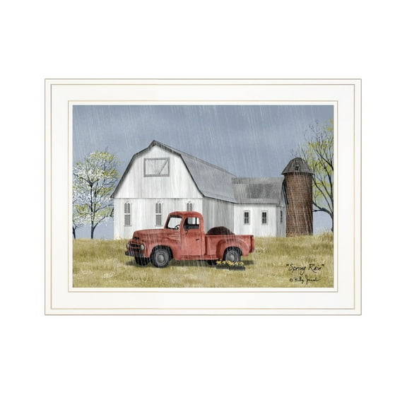 Spring Rain by Billy Jacobs Framed Print Wall Art Wood Multi-Color
