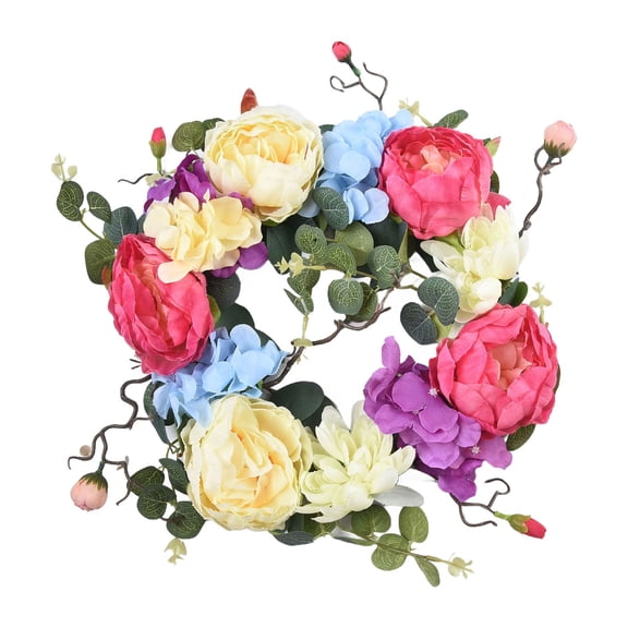 Spring Rainbow Hydrangea Wreath Rainbow Flowers Garland Front Door Home Decor