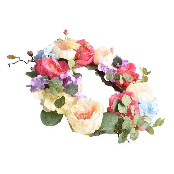 Spring Rainbow Hydrangea Wreath for Front Door Home Decor