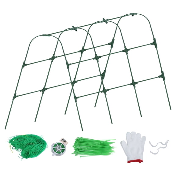 Spring Raised Bed Support Climbing Bracket Cucumber Trellis For Raised Bed U-Shape Garden Trellis For Climbing Plant Cages & Suppot