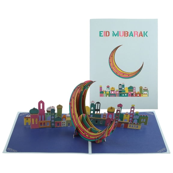 Spring Ramadan 3D Greeting Card Unique Eid Mubarak Persent Awesome Holy Month Present B