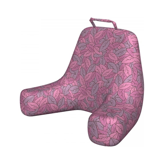 Spring Reading Pillow Cover, Pastel Leaves Meadow Foliage Herbs Botanical Plants Rural Flourishing Growth, Unstuffed Printed Bed Rest Case from Soft Fabric, XL Size, Pink and Mauve, by Ambesonne