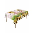 thumbnail image 1 of Spring Rectangle Tablecloth, Bicycles Blossom Botanical Sunflowers Pink Plaid Waterproof & StainResistant Tablecloth, Washable Oil-proof Table Cover for Dining/Party/Wedding/Camping/Buffet 60x120 In, 1 of 9