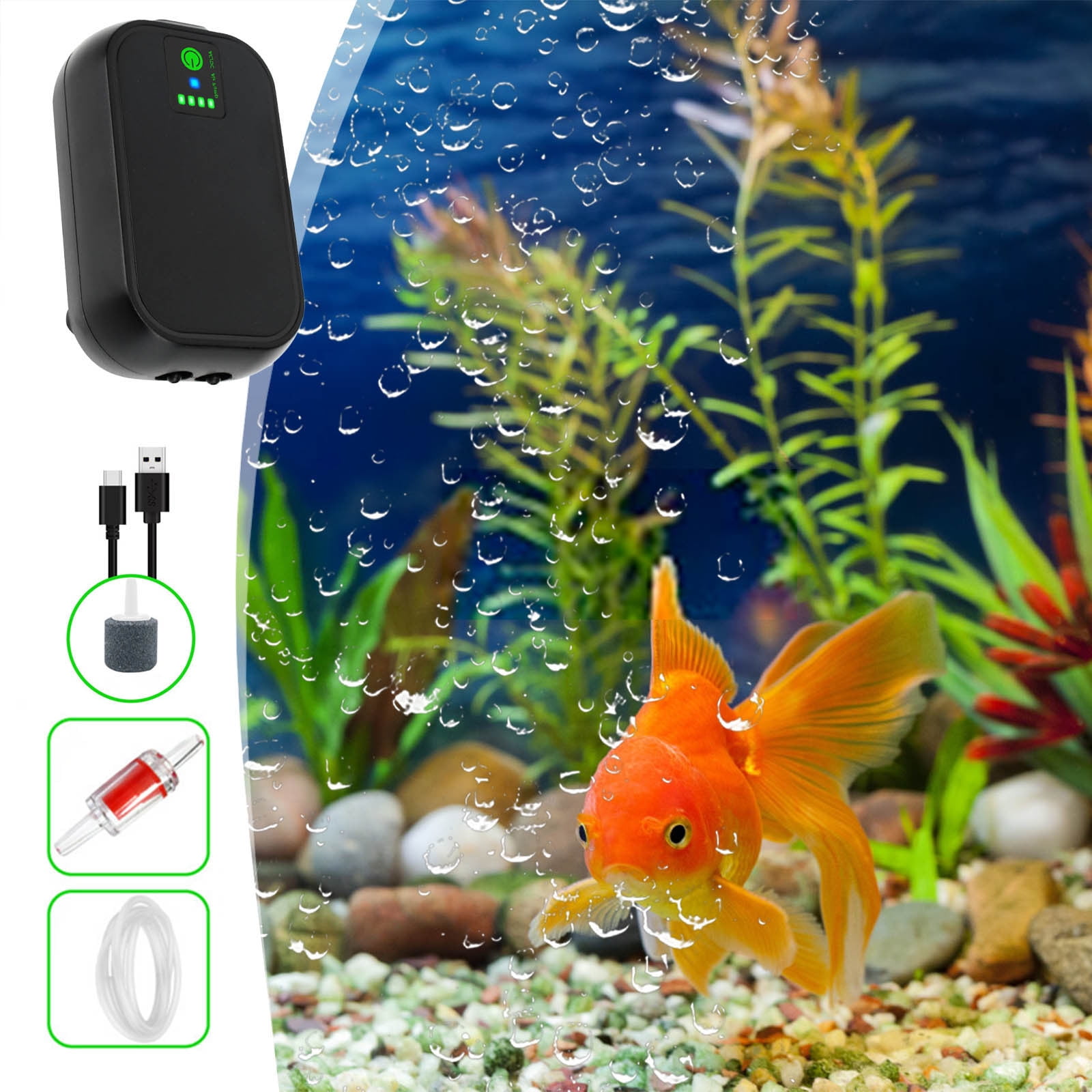 Spring Refresh, Fish Tank Pump, Mute USB Charging, Portable Oxygenation ...