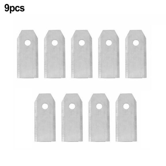 Spring Replacement Lawn Mower Blade Stainless Steel Grass Trimmer Blades 43mm Length Robotic Lawnmower Garden Power Tool Accessories 9pcs sliver