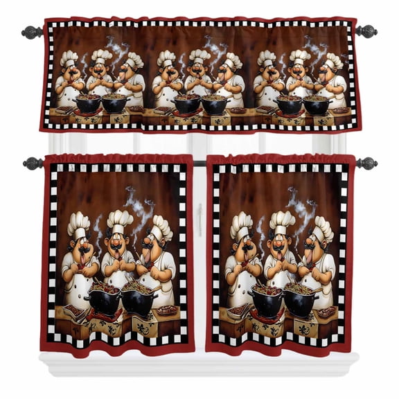 Spring Retro Curtain Valances Set X-ray Image of Purple Tulips Flower Leaf Beige Kitchen Curtains 24 inch Length Rod Pocket Valance and Tiers 3 Piece Set Small Bedroom Bathroom Laundry Decor