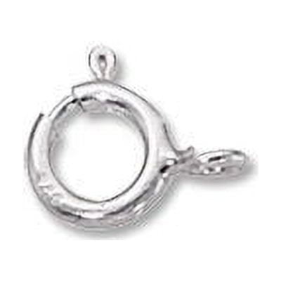 Spring Ring Clasp 6mm w/Open Ring Sterling Silver (1-Pc)