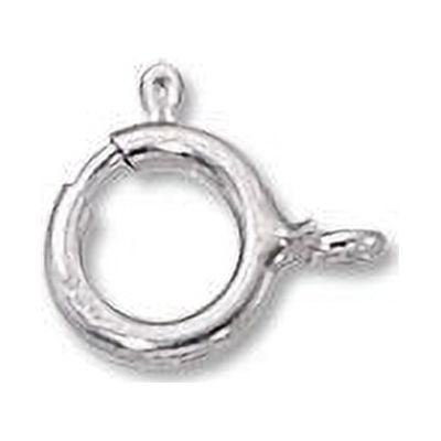 Spring Ring Clasp 7mm w/Open Ring Sterling Silver (1-Pc)