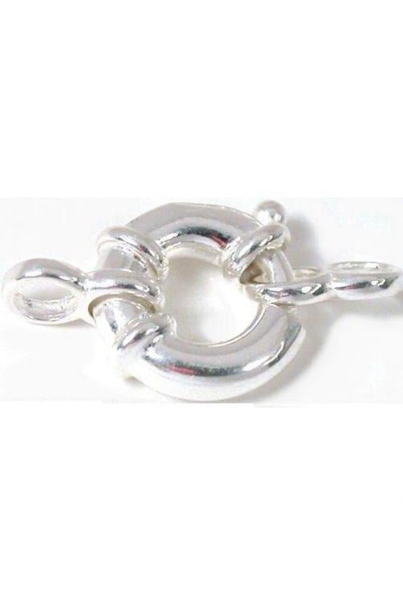 Spring Ring Clasp Sterling Silver Toggle Necklace 12mm