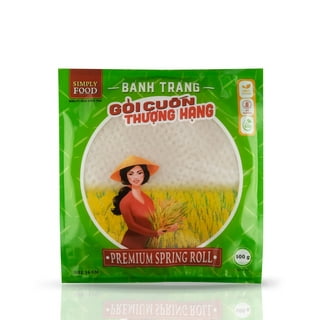 Meishi Vietnamese Gluten Free Spring Rice Paper Roll, 340gm (22 cm), Edible Rice Paper Sheets