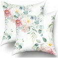 thumbnail image 1 of Spring Sage Green Leaf Pillow Covers 20x20 Set of 2, Eucalyptus Floral Watercolor Pillow Cases, Gray Seafoam Leaves Flowers Modern Throw Pillows Cover Decor Gifts for Bed Couch Sofa Living Room, 1 of 6