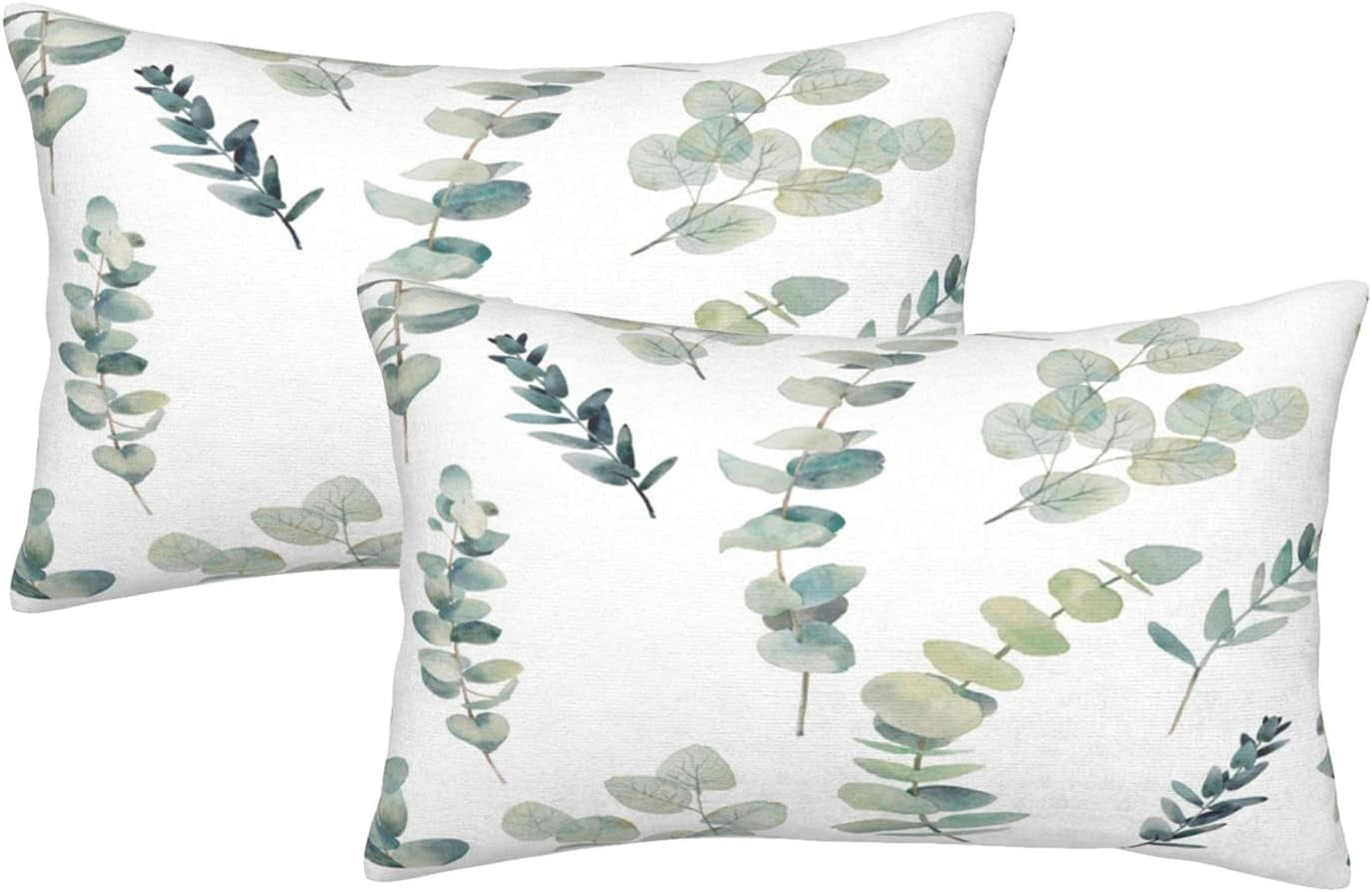Spring Sage Green Pillow Covers 12x20 Inch Pack of 2,Watercolor ...