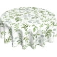 thumbnail image 1 of Spring Sage Green Tablecloth Round 60 Inch Watercolor Eucalyptus Floral Table Cover Water Resistant Washable Polyester Circle Table Cloth for Kitchen Dining Indoor Outdoor Table Decor, 1 of 6