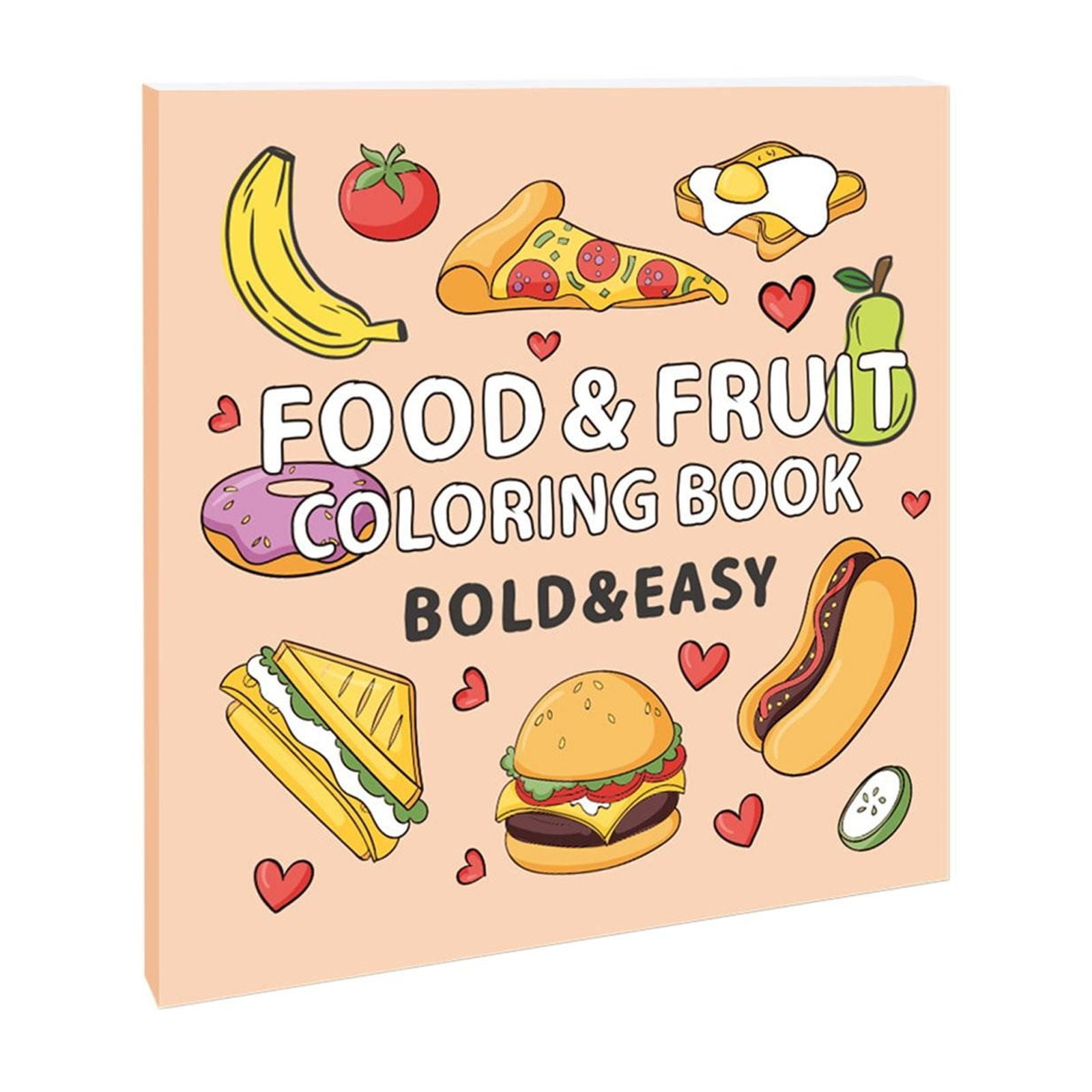 Spring Sale 2024 Coloring Book Coloring Book 40 Food Fruit For Children ...