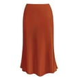 thumbnail image 1 of Spring Sale 2024！Hontri Skirts for Women Women's Skirt Stretch Waist High Solid Satin Dress Skirts for Women Watermelon Red,Xl, 1 of 5