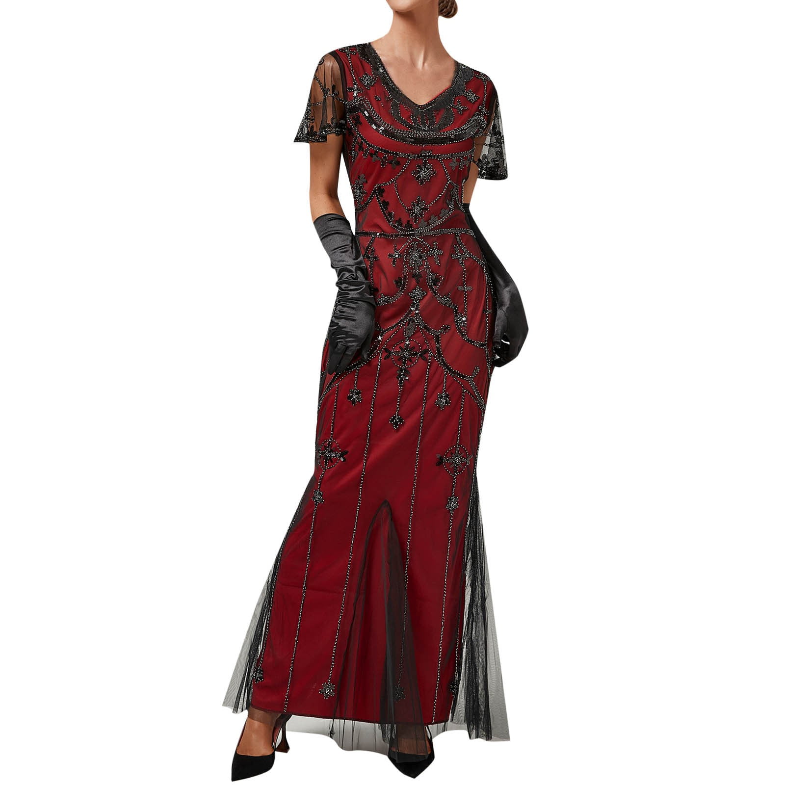 Spring Sale 2024！Hontri Wedding Guest Dresses for Women Women's Vintage ...