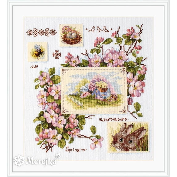 Merejka Counted Cross Stitch Kit Spring Sampler