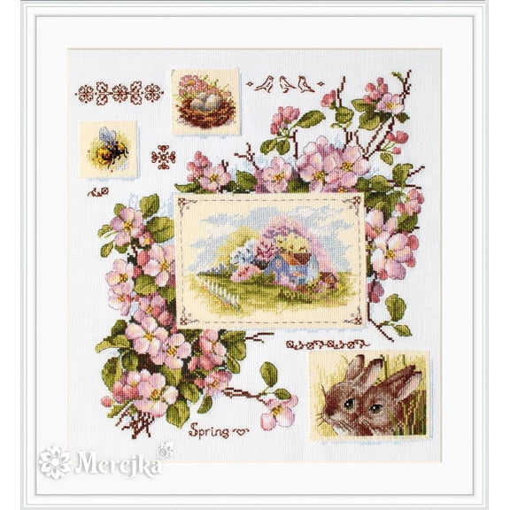 Merejka Counted Cross Stitch Kit Spring Sampler