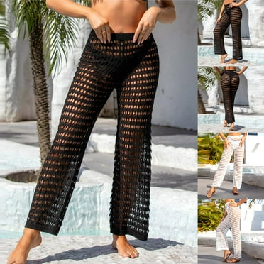 Spring Saving Clearance AXXD Black Cover Up for Swimsuits Women Swimming Trunks Knit Cover Up Beach Pool Swimwear Crochet Trousers