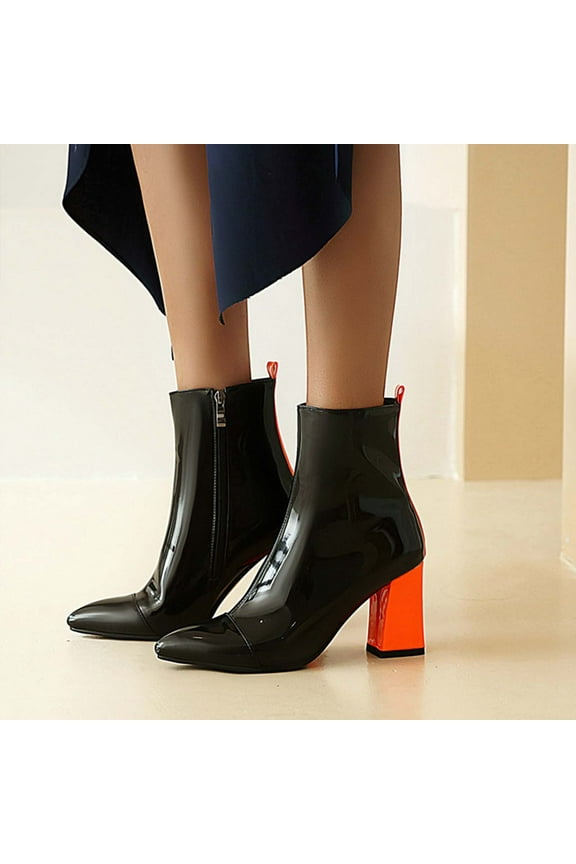 Spring Saving Clearance AXXD High-Heels Mid Mid-Calf Boots,Daily Thigh High Boots Fall Autumn Womens Dress Shoes Fashion Ladies Knee-High Hiker Boots Boots For Clearence