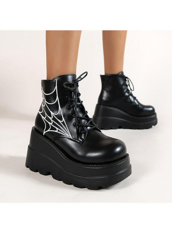 Spring Saving Clearance AXXD Wedges Ankle Boots,Womens Dress Shoes 2024 Snow Boots Comfort Platform Boots Couples Over-the-Knee Boots For Clearence